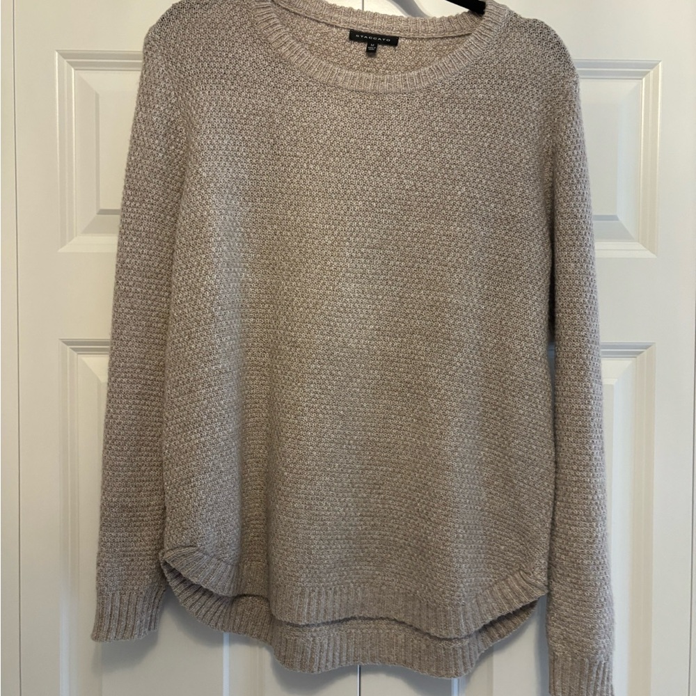 Staccato Women's Taupe Crew Neck Sweater